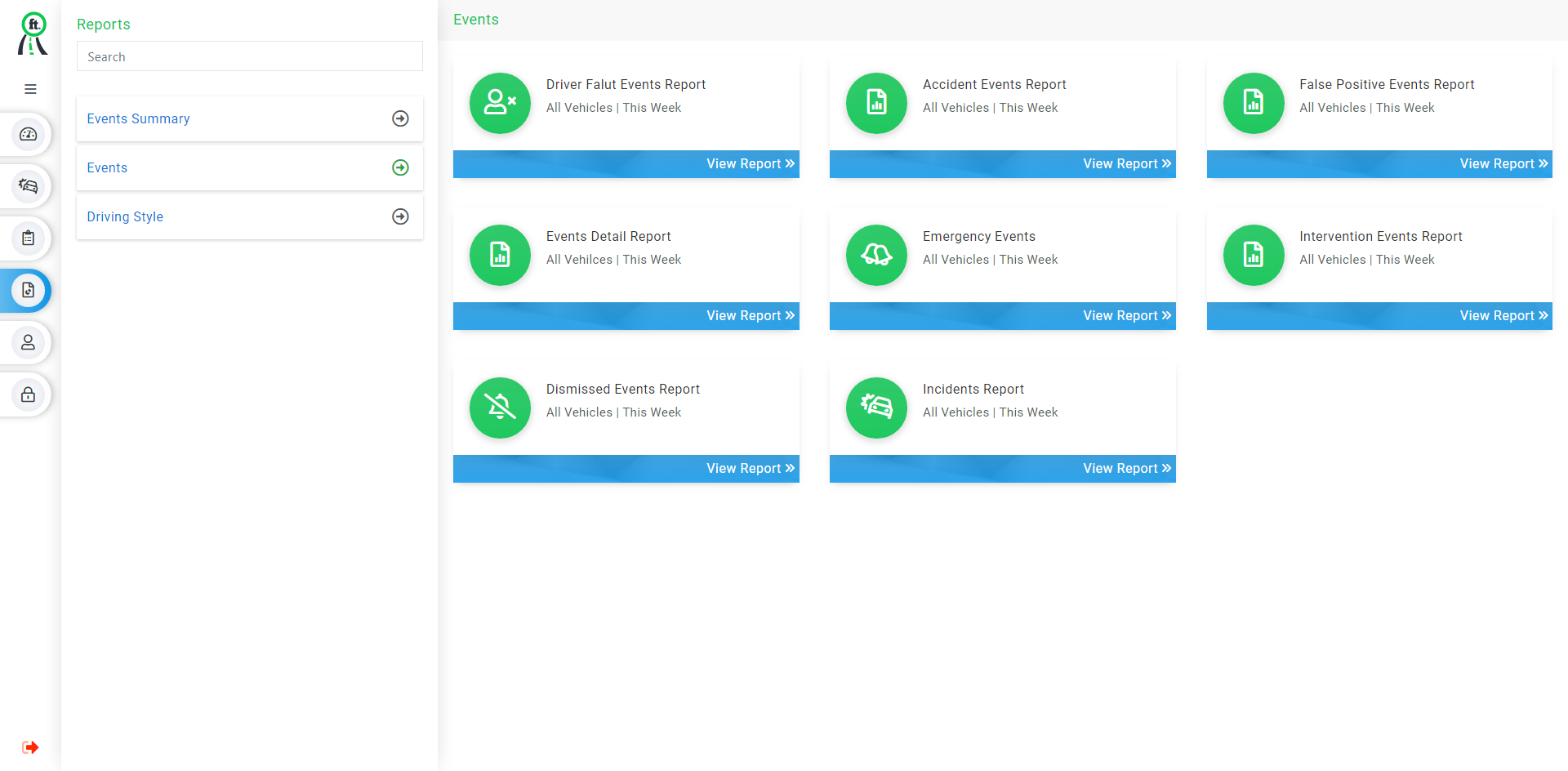 fleetly Reports for Incidents